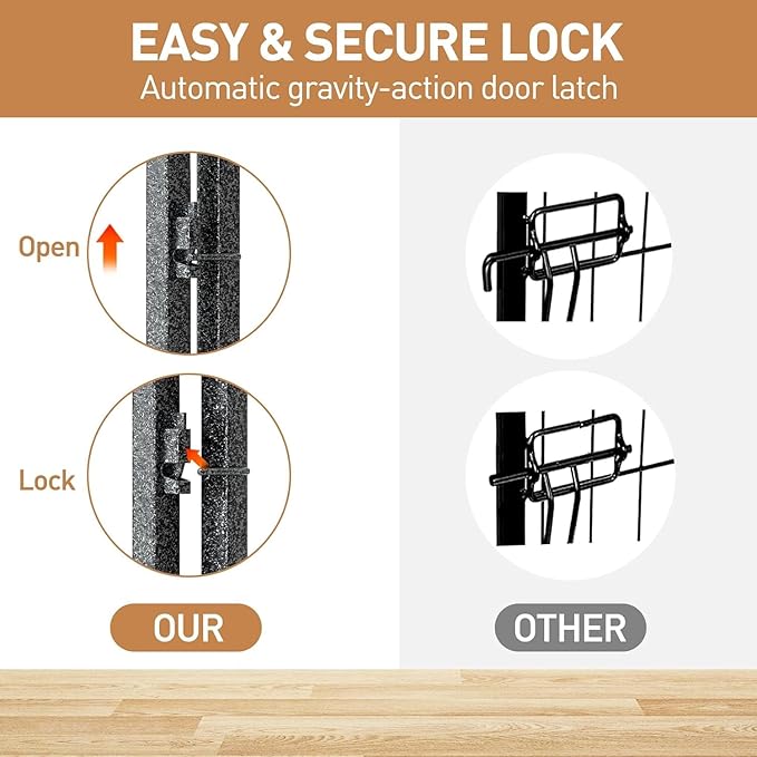 Metal Dog Playpen, 24" Inch Height 24 Panels, Ideal Dog Fence for Large/Medium/Small Dogs Indoor & Outdoor Bliss, Perfect Dog Pen for Camping, Yard and RV | Black-Silver