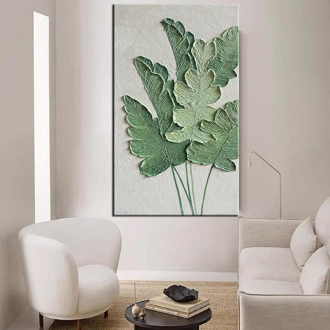 YaSheng Art-Canvas Wall Art with 3D Hand Painted Textured Modern Large Oil Painting Contemprary Aesthetic Floral Pictures for Living Room Bedroom DinningDecor (24x48inch, YS171)