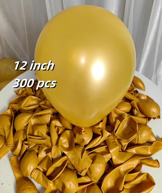 300 Pack Gold Balloons 12 Inch Pearlescent Golden Latex Party Balloon Bulk for Various Party Events Decorations
