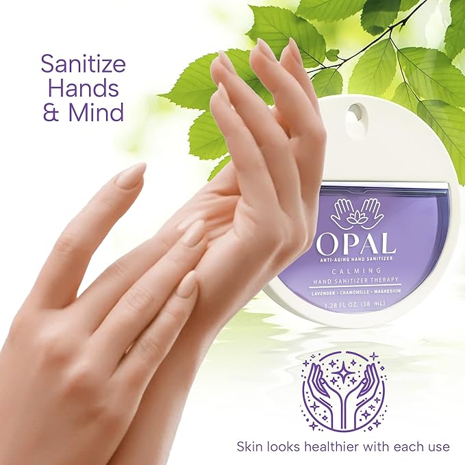 WELLNESS Hand Sanitizer Spray 1.18oz – Travel Size Relaxing Hand Sanitizer Therapy with Lavender, Chamomile & Magnesium – Hydrating & Aromatherapy for Soft, Clean Hands