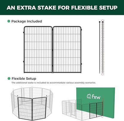 FXW Instant Unleashed Dog Playpen, Portable Pet Fence for Outdoor, RV Trips, and Camping, 45inch, 2 Panels for Large Dogs│Patented