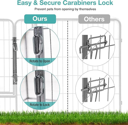 Dog Playpen Indoor,Metal Dog Fence for Large/Medium/Small Dogs,Perfect Dog Pen for Camping, Yard, and RV