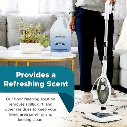 Steam & Go Demineralized Water Cleaning Solution for Floor & Multi-Surface Steam Cleaners - Compatible for All Steam Mops - Unscented, 128 oz