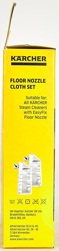 Kärcher Steam Cleaner Floor Pads, Microfiber - Designed for Karcher SC3 Steam Cleaner Floor Nozzle - for Power Steamers - 2 Pack