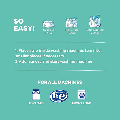 Tru Earth Compact Dry Laundry Detergent, Unscented - Up to 64 Loads (32 Sheets) | Liquidless Detergent, Travel | Packaging May Vary