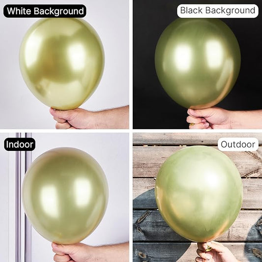 PartyWoo Metallic Gold Balloons 50 pcs 12 Inch Chrome Light Gold Latex Helium Balloons for Graduation Baby Shower Gender Reveal Christmas Wedding New Year Birthday Party Decorations Gold-G128