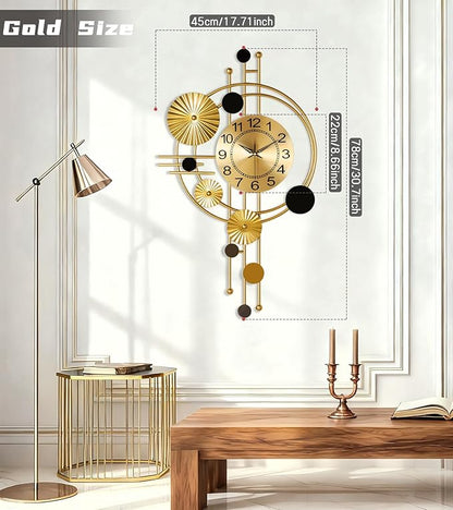 Large Wall Clock, Modern Clocks for Living Room, Geometric Design - Silent Wall Clock, Battery Operated, for Living Room,Bedroom,Kitchen,Study or Entryway Decor-30