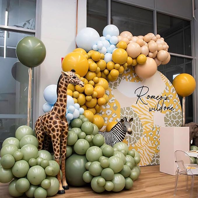 100pcs Mustard Yellow Balloons 18 inch +12 inch +10 inch +5 inch Latex Party Lemon Yellow Balloon Birthday Balloons Matte Yellow Sunflower Balloon Garland Kit Baby Shower Party Decoration