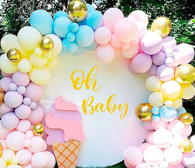 KALOR 12 Inch Pastel Pink Balloons, 50 Pcs Latex Helium Macaron Balloons for Kid's Birthday Party, Baby Shower, Wedding, Graduate Party Decorations