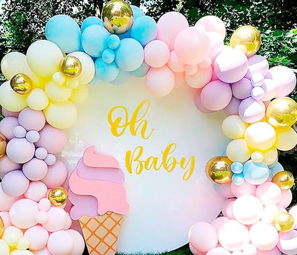 KALOR 12 Inch Pastel Pink Balloons, 50 Pcs Latex Helium Macaron Balloons for Kid's Birthday Party, Baby Shower, Wedding, Graduate Party Decorations