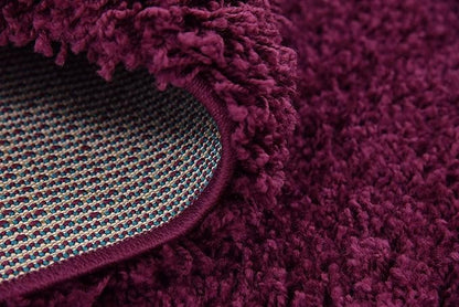 Unique Loom Solid Shag Collection Area Rug (8' Square, Eggplant Purple)