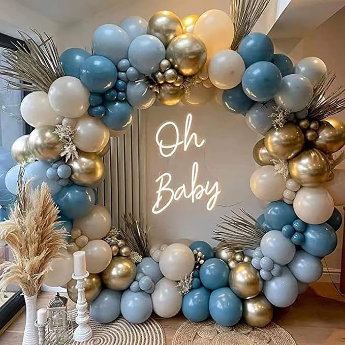 KALOR 12 Inch Retro White Sand Balloons, 50 Pcs Latex Helium Balloons for Kid's Birthday Party, Baby Shower, Wedding, Graduate Party Decorations