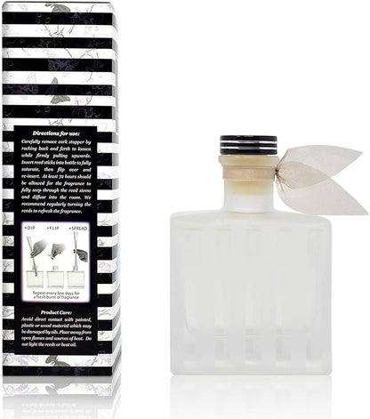 LOVSPA Reed Diffuser Set, Vanilla & Patchouli Scented Oil Diffuser with Sticks, Home Fragrance Accessories for Bathroom Shelf Decor, Aroma Diffusers for Home or Office Fall Decor, USA Made