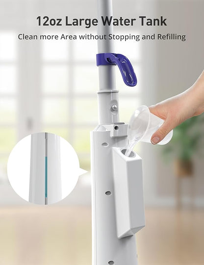 Professional Steam Mop Cleaner, 1300W Floor Steamer with Detergent Chamber, 25S Heat Up, Lightweight Steamer for Cleaning with 2 Washable Pads, Safe for Tiles, Upholstery, Carpet, Hardwood, Blue