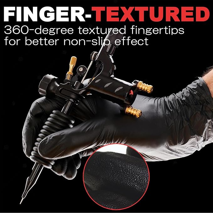 SANYU Nitrile Gloves, Powder-Free, Latex-Free, Non-Sterile, Food Safe, Disposable Gloves for Household, Heavy Duty, 4 Mil