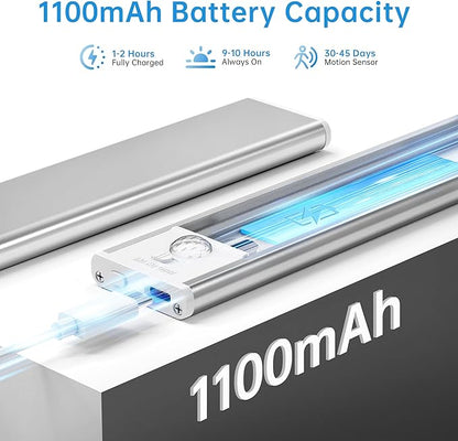 5 Pack Under Cabinet Lighting,Rechargeable Motion Sensor Light Indoor,3 Colors Dimmable,Magnetic Closet Lights,Under Counter Lights for Kitchen