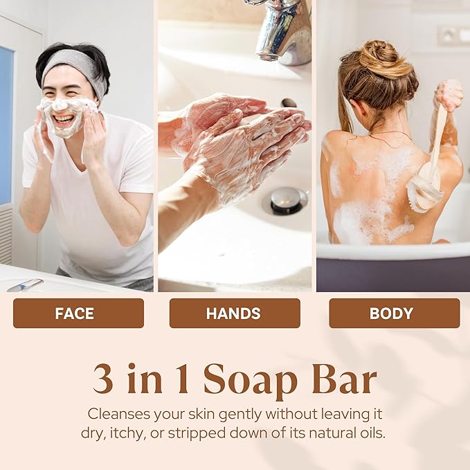 Wavertree & London Vanilla, Cedarwood, & Cinnamon Scented 100% Natural Soap Bar, 7oz Moisturizing French Triple Milled Soap Bar for Women & Men, Pure Bath & Body Soap (1 Bar)