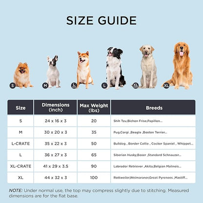 Bedsure Cooling Dog Bed for Medium Dogs - Orthopedic Flat Puppy Beds with Removable Washable Cover, Egg Crate Foam Pet Mat, Suitable for Pet Up to 35 lbs