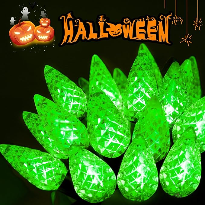240 LED 78FT C6 Halloween String Lights, Super Long Christmas Lights Outdoor Indoor with 13 Modes & Timer, Waterproof Fairy Twinkle Light Plug in for Tree Garden Party Xmas Decorations (Green)