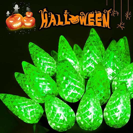 240 LED 78FT C6 Halloween String Lights, Super Long Christmas Lights Outdoor Indoor with 13 Modes & Timer, Waterproof Fairy Twinkle Light Plug in for Tree Garden Party Xmas Decorations (Green)