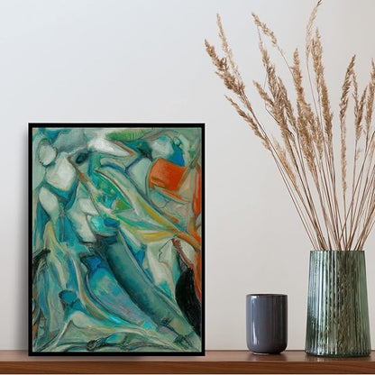 ATENSHI ART Influence by Mario Angel, Abstract Art Poster, Wall Decor, Neutral, Modern, Large Wall Art, Unframed Artwork Decoration, Wall Decor Living Room, Premium Matte Photo Paper (Matte Photo
