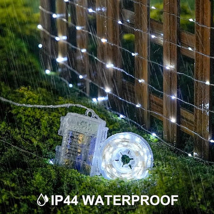 JMEXSUSS 2 Pack Fairy Lights Battery Operated, Total 400 LED 132ft Outdoor Fairy String Lights with Remote, 8 Modes Copper Wire Twinkle Lights for Bedroom Tree Wall Patio Outside Decor, White