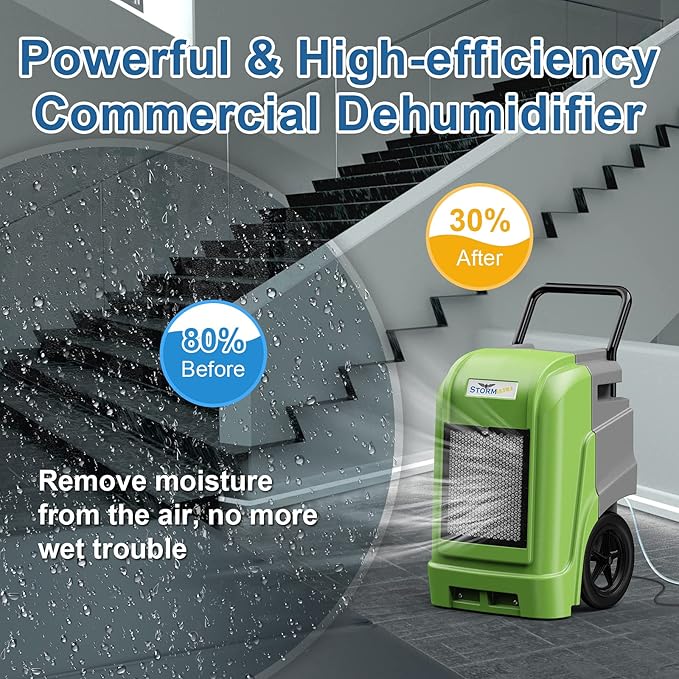 ALORAIR Commercial Dehumidifier with Pump Drain Hose, 190 Pints Smart WiFi Industrial Dehumidifier Large Capacity for Basements, Garages, Mall & Job Sites, 5 Years Limited Warranty