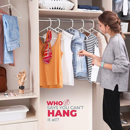 Neaties Heavy Duty Clothes Hangers 36 Pack – Made in The USA – 8lb Capacity Plastic Hangers for Adult Clothing – Durable for Pants, Coats, Jackets, or Jeans – Blue