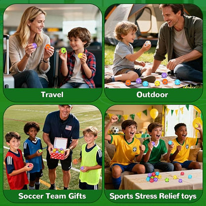 SCIONE 36 PCS Mini Fidget Spinners Soccer Ball Toys for Kids, Soccer Party Favors Goodie Bag Stuffers, Rotatable Soccer Finger Stress Balls for Classroom Prizes