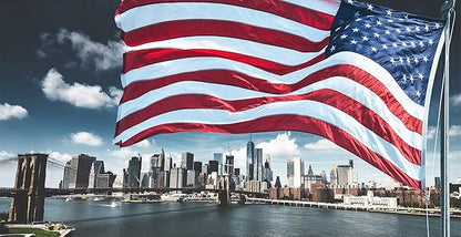 American Flag 5x8 FT Outdoor, Heavy Duty High Wind Large US Flag, Embroidered Stars, 3 Brass Grommets, Oversized Indestructible Tough USA Flags Suitable for Outside