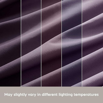 Nestl Split King Sheet Set - 1800 Ultra-Soft Microfiber Bed Sheets - Double Brushed - Deep Pockets - Easy Fit - 5 Piece Set - Bed Sheets & Pillowcases (Split King Size, Purple)