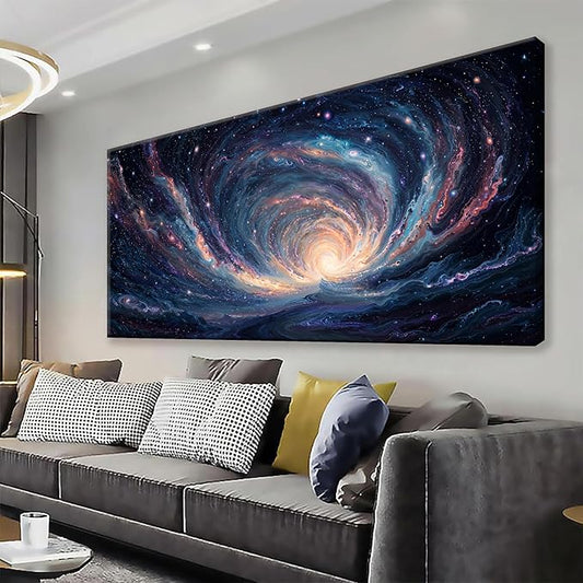 Blue Starry Sky Tunnel Art Prints Room Wall Decor Artwork Modern Bedroom Wall Art Decor Prints For Living Room Abstract Wall Art Kitchen Office 24x48 Inch