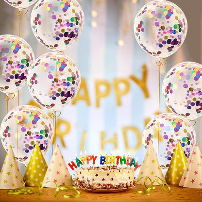 Confetti Balloons 40pack, 12inch Transparent Party Balloons with Colorful Confetti for Graduation Party Wedding Baby Shower Birthday Carnival Party Decoration Supplies…