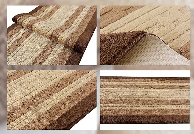Custom Cut Hallway Runner Rug, Slip Resistant, 31 Inch Wide X Your Choice of Length, Chain Brown, 31 Inch X 32 feet