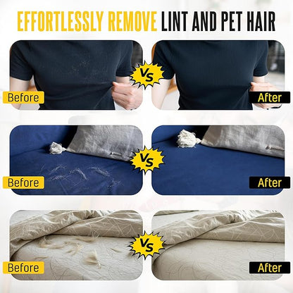 NEXIBY– Pet Hair Removal Glove & Scraper Set | Electrostatic Grooming Mitt for Dog & Cat Hair | Magic Brush Tool for Furniture & Clothes | Reusable Pet Fur Remover Glove | Includes 1 Glove & 1 Scraper