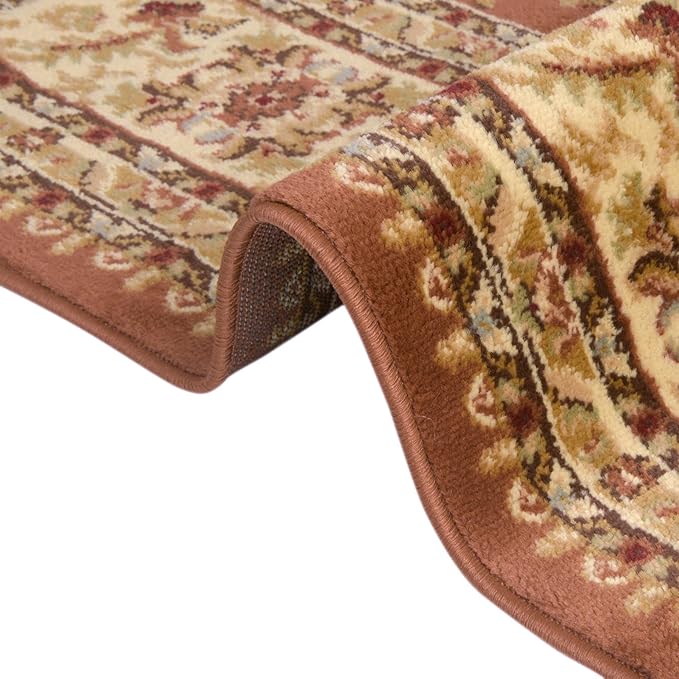 Rugs.com Aditi Collection Rug – 10' 6 x 16' 5 Brick Red Low Rug Perfect for Living Rooms, Large Dining Rooms, Open Floorplans
