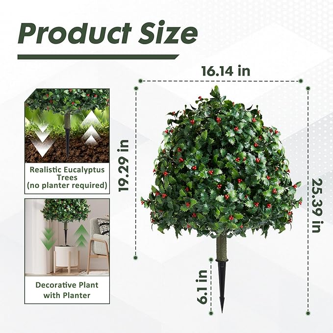 2pcs Artificial Bushes Holly Spray Berries Cedar Leaf Stems Christmas Flowers Leaves Home Party Decoration,Christmas Wreath Arrangement Craft Wedding Party Decorations
