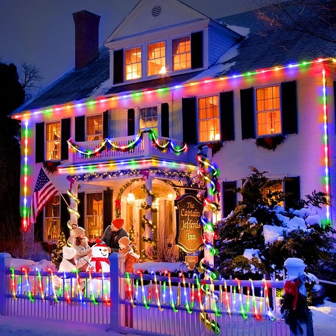 KNONEW 164FT 500LED Rope Lights for Outside,Outdoor String Lights Waterproof 8 Modes Clear Tube Light for Indoor,Bedroom,Wedding,Garden,Patio,Christmas,Tree,Rv,Holiday Decoration(Multicolor)