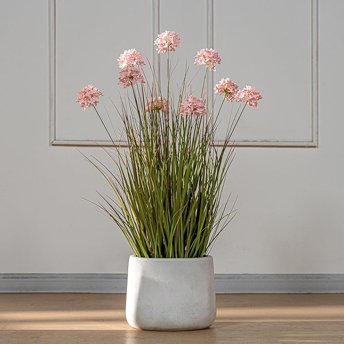 36in Lifelike Artificial Tall Grass Plant with 9 Lifelike Dandelion Flower and Non-Toxic,odorless Fake Tall Frass Plant Fake Plants for Indoor Decoration,Home Decor