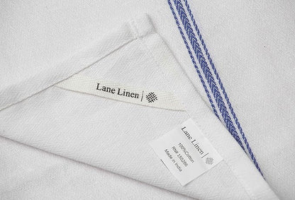 LANE LINEN Kitchen Towels Bulk Set - 100% Pure Cotton Dish Towels for Kitchen, Super Absorbent Kitchen Hand Towel, Blue Tea Towels, Soft & Durable Dish Cloths, Pack of 48 – 15”x25”, Blue Stripe