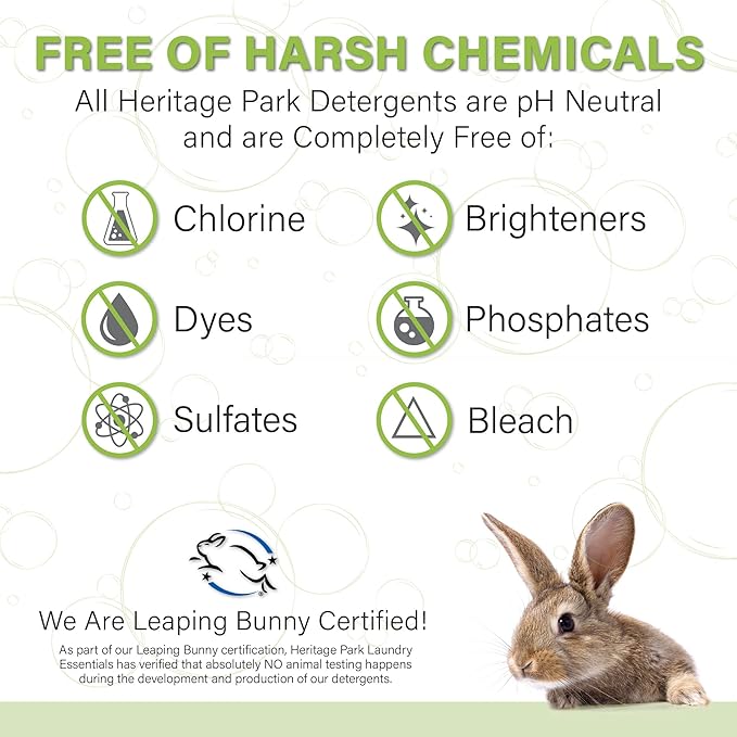 Heritage Park Luxury Laundry Detergent | Dermatologist Tested Plant based Natural & Enzyme Laundry Detergent | Sensitive Skin Friendly - Spring Magnolia (4 fl oz Trial Size)
