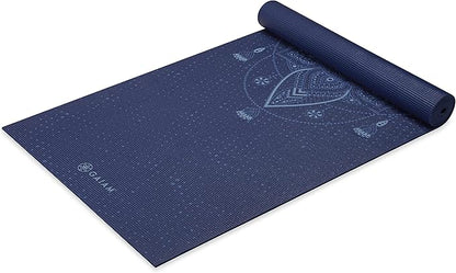 Gaiam Yoga Mat - Premium 6mm Print Extra Thick Non Slip Exercise & Fitness Mat for All Types of Yoga, Pilates & Floor Workouts (68"L x 24"W x 6mm Thick)