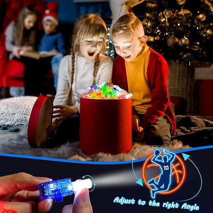 24PCS Basketball Party Favors-LED Finger Lights：Glow-in-the-Dark Light-Up Toys Bulk for Kids, Basketball Theme Birthday Party Decorations Supplies, Goodie Bags stuffers, Classroom Prizes, Fun Gifts
