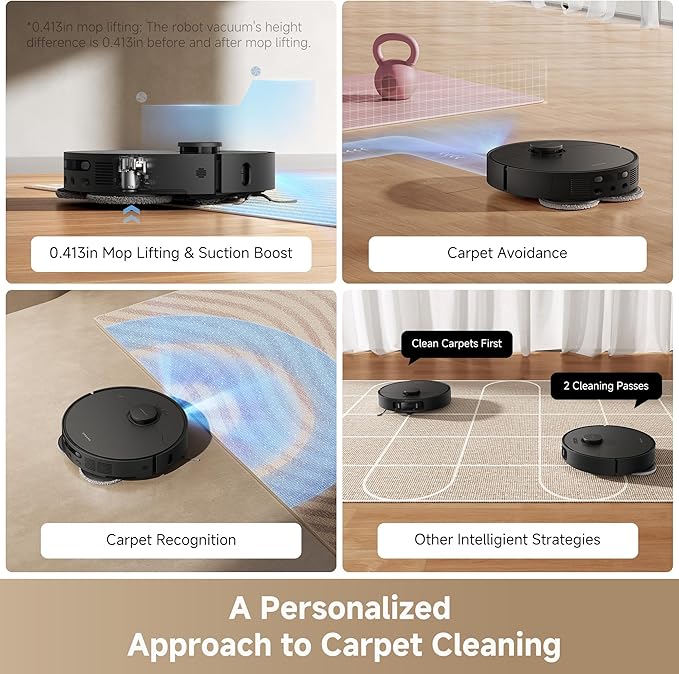 DREAME L40s Ultra AE Robot Vacuum and Mop, 19,000Pa Suction, Diverse Brush Selection, Flexible Mop & 167℉ Self Cleaning Washboard, All-in-One Station, Tangle-Free, Auto Refill, Voice Control