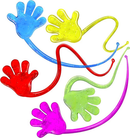 75 Pcs Bulk Sticky Hands for Kids - Slappy Slap Little Small Hands Sticky Toy - Goodie Bags Stuffers Party Favors for Birthday, Treasure Box, Hand Game 4-8, 8-12 - Easter Basket Fillers