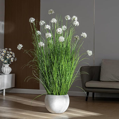 57in Lifelike Artificial Tall Grass Plant with 19 Lifelike Dandelion Flower and Non-Toxic,odorless Fake Tall Frass Plant Fake Plants for Indoor Decoration,Home Decor