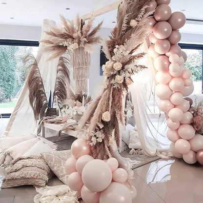 PartyWoo Beige Balloons 50 pcs 12 Inch Cream Ivory Sand White Nude Balloons Wedding Bridal Graduation Baby Shower Gender Reveal Birthday Boho Party Decorations White-F60