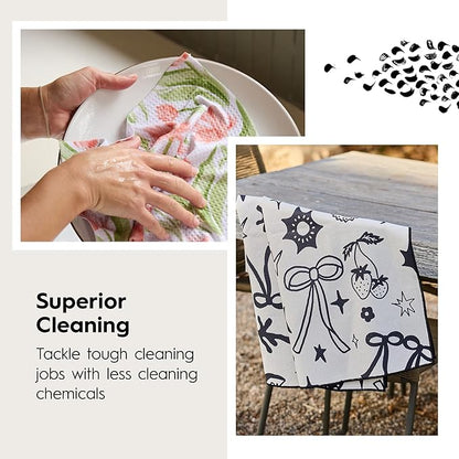 GEOMETRY Bar Towels for Kitchen - Spring & Summer Collection - Premium Towels for Cleaning Dishes & Glassware - Absorbent & Fast Drying Kitchen Towels - Harlequin, 12" x 14" - 1-Piece