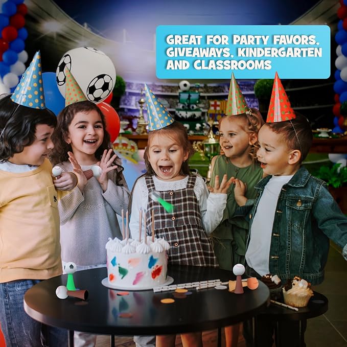 IPIDIPI TOYS Jumpeez Sport Ball Rocket Poppers – 24-Pack Jumping Spring Launcher Toys – Ideal Stocking Stuffers for Kids, Birthday Party Favors, Goodie Bag School Prizes for Boys & Girls