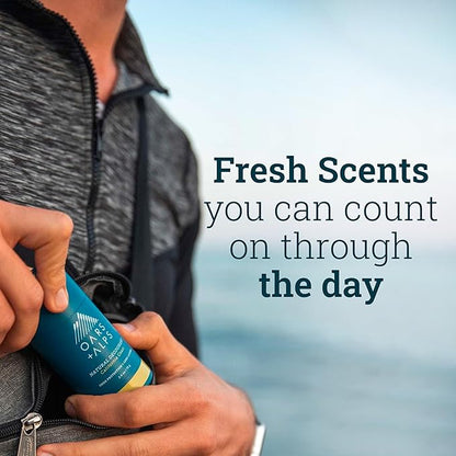 Oars + Alps Deodorant for Men & Women, Aluminum Free Deodorant for Men, Dermatologist Tested, Clean Ingredients, Non Toxic, Vegan, Long Lasting, Odor Protection, California Coast, 1pk, 2.6oz